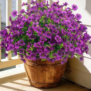 20-Bundles Fuchsia Artificial Greenery Flowers Hanging Plants Home Decoration